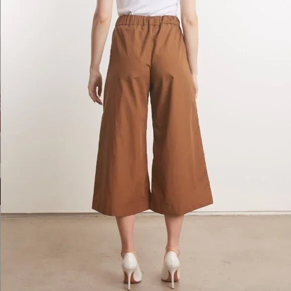 SPRWMN Espresso Cotton Poplin Culotte Pants - Picture 4 of 12